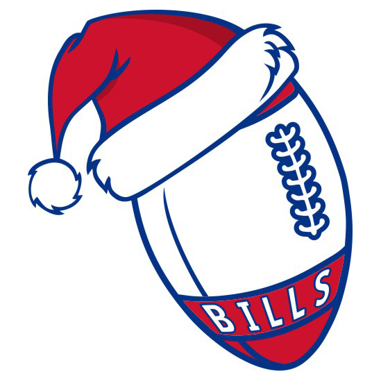 Buffalo Bills Football Christmas hat logo vinyl decal